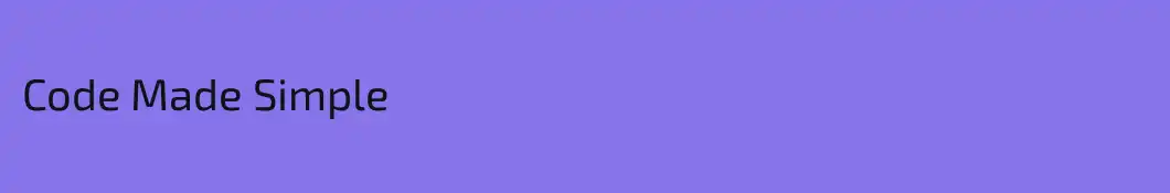 Code Made Simple